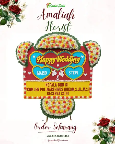 Papan Bunga Pernikahan Buay Pemaca